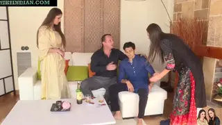 Indian MILF Takes Anal Threesome While Cuckold Husband Watches