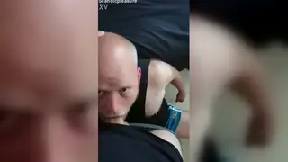 Hairy Bear Deepthroats a Thick Shaft and Swallows Every Drop