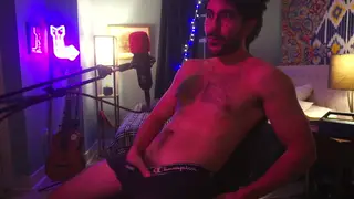 Mature Asian Latino Strokes Himself on Webcam