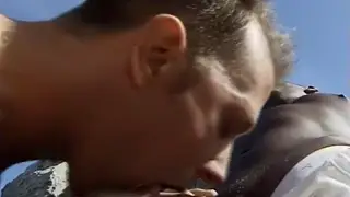 Black and White Men Collide in an Outdoor Orgy
