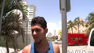 Muscular Hunks Ride and Rim in a Car Park
