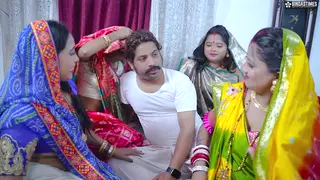 Indian Bhabhi Handles Two Cocks in Wild Group Session
