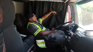 Muscular Ebony Bear Jerks Off Solo in Parked Truck
