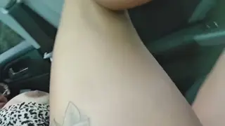 Curvy Latina Gives Blowjob in Car with Stepson