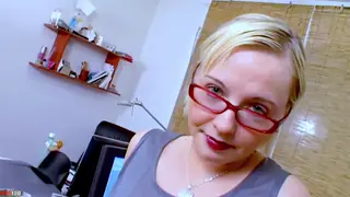 Blonde Mature Takes Anal at Office Desk