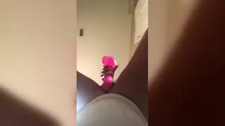 BBW Brunette Pleasures Herself in a Steamy Bathroom