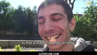 Straight Latino Twink Takes First Gay POV Blowjob