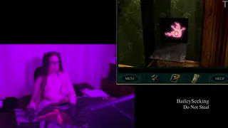 Voluptuous BBW Gamer Strips During Commentated Playthrough