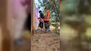 Arab Daddy Leads a Bareback Orgy Outdoors