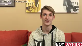 Twink Strokes Big Cock After Casting Interview