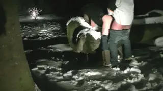 Wife Explores Threesome Pleasure Outdoors