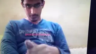 Indian Teen Works His Hard Cock In Solo Handjob Session