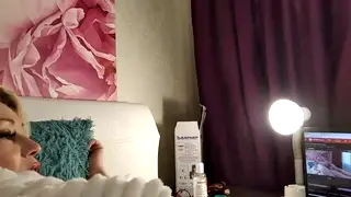 Blonde MILF Wife Works Cock in Lingerie
