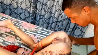 Tattooed Latina Gives a Deep Blowjob in Homemade Clip