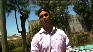 Muscular Hunk Takes Monster Cock Deep in Blowjob