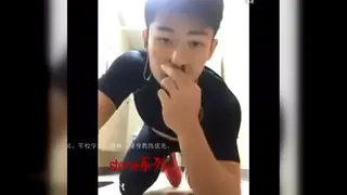 Asian Hunk Strokes His Cock on Webcam