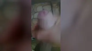 Amateur Strokes His Hard Cock to a Slow Finish