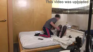 Petite Japanese Police Officer Creampied at Desk