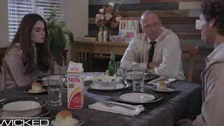 Busty MILF Seduces Stepdaughter's Boyfriend on Kitchen Counter