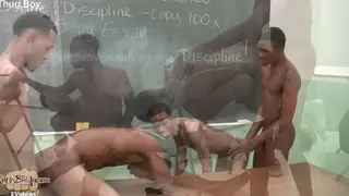 Group of Men Share Oral Pleasure in Wild Orgy