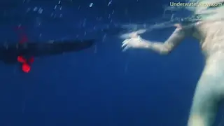 European Teens Swim Naked and Lick Pussy Outdoors