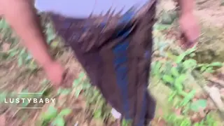 Indian Couple Fucks Standing Doggystyle in the Jungle