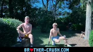 Stepbrothers Join Mature Neighbour for Threesome