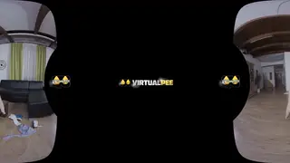 Blonde European Gapes and Pisses in Immersive VR Solo