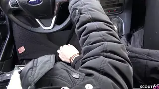 Blonde Teen Takes a Stranger's Cock Deep in a Berlin Car