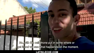 Slim Latino Boy Takes First Cock on Camera