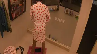 Amateur Guy Strips Naked for a Bathroom Show