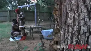 Muscular Black Studs Fuck Bareback with Raw Passion