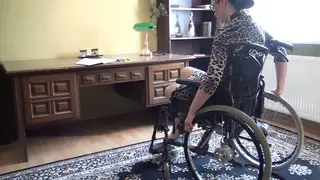 European MILF in Stockings Smokes and Teases From Wheelchair