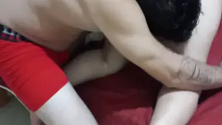 Busty Stepmom Dominates Stepdad's Bed in Lesbian Scene