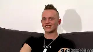 British Twink Strokes His Big Cock to Explosive Finish