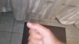 Hairy Bear Gives a Steamy Shower Handjob POV