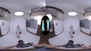 Blonde Petite Takes Creampie in VR POV Photo Shoot