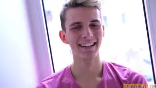Uncut Teen Twink Shows Off His Long Cock Solo
