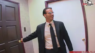 Blonde Secretary Rides Her Boss Across the Desk