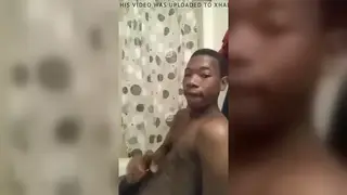 Muscular Black Hunk Strokes His Massive BBC Solo