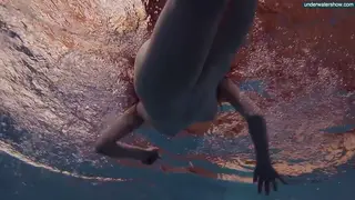 Teen European Beauty Bares All During Poolside Swim