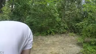 Solo Guy Enjoys a Quiet Wank in the Park