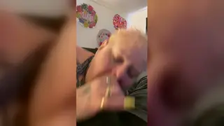 Mature Ebony Granny Deepthroats BBC and Takes Facial
