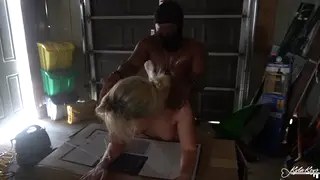 Masked Man Receives Blowjob from MILF