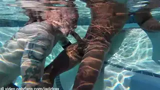 Petite Mature Wife Shares Pool Stud with Husband