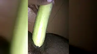 Indian Guy Uses Cucumber Toy for Anal Play and Cumshot