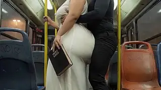 Curvy Latina in Dress Teased from Behind by Boyfriend