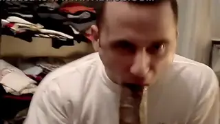 Amateur Gives a Sloppy Blowjob to a Massive BBC