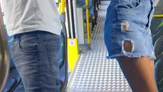 Curvy Wife Takes a Public Bus Ride to a Messy Cumshot Finish