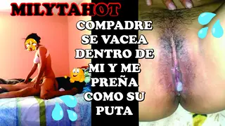 Latina Stepmom Shared by Husband and Friend Ends Pregnant